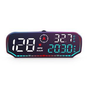 AZIJYV GPS 속도계 디지털 자동차 HUD G14 과속 운전 경고 USB 플러그 앤 플레이 차량에 적합한 범용 헤드