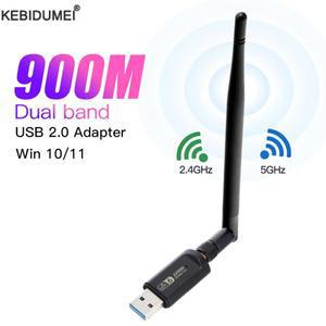 와이파이 원격 제어 6 AX900 USB 어댑터 듀얼 밴드 2.4G 5Ghz 5dbi 안테나 동글 무선 수신기 드라이버 900