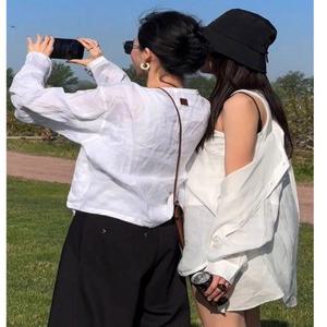 린넨 롱 새로운 시스루 빅사이즈 여자 데일리 가디건 여름가디건