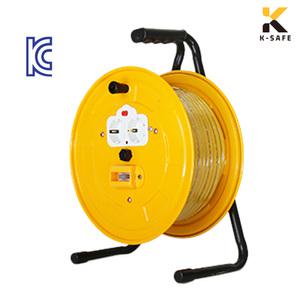 국산 KC인증 산업용 2구 접지 차단 릴선 25M (16A 250V)