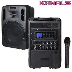 AL-781카날스 충전식 앰프 250W, 1채널 무선 마이크,블루투스, USB,녹음 에코