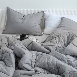 이불 패드 세트 40수 순면 차렵이불 퀸 Q 그레이 (WFH384M)