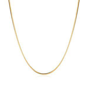 [비앤비골드] 18K 글로시 1.4mm 스네이크 뱀줄 체인 목걸이 IRN40649