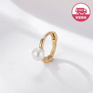 당일발송 14K 클래식 진주 미니 원터치 링 피어싱 M 한쪽 JAE40834