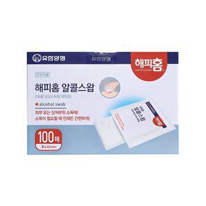유한양행 해피홈 소독용 알콜스왑 알콜솜 100매입 1개