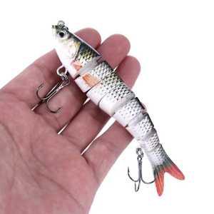 찌케이스 싱킹 워블러 낚시 루어 멀티 스윔 하드 베이트 배스 이스카 크랭크용 태클 8 세그먼트 13.7cm