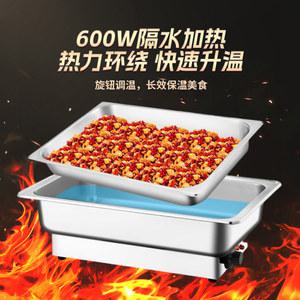 업소용 중탕기 차핑디쉬 워머기 3칸 작은 투명 탕온기 냄비 식당 스텐 57x37x22 스테인리스토우커버