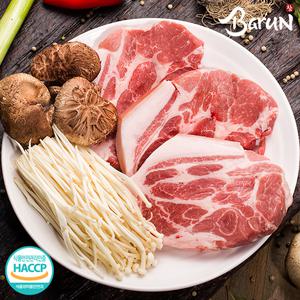 [씨유웰] 참바른한돈 프리미엄 국내산 냉장 목살 2kg(구이용) / 바른재료 바른위생