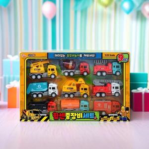 씽크 힘센 중장비 세트 미니카 자동차 포크레인 레미콘 미니어쳐 사다리차 장난감 (9P)