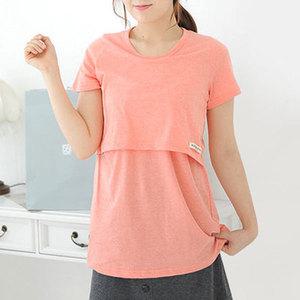 [보리보리/마미누리]반팔 기본수유티 여름 수유복 임산부 임부복 티 상의