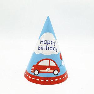 자동차 Happy Birthday HBD 고깔 생일 파티 용품 모자 해피버스데이 꼬깔