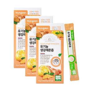 영진약품 유기농 생강 레몬즙 15g 42포 -생강즙 생강차 NFC착즙 원액