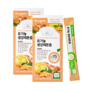 영진약품 유기농 생강 레몬즙 15g 28포 -생강즙 생강차 NFC착즙 원액