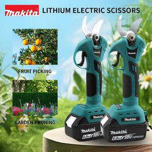 Makita 전기 전정 가위 절단 가위, 정원 과일 나무, 충전식 18V 배터리 가지 치기 전동 공구, 30mm