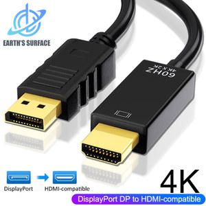 4K DisplayPort HDMI 호환 어댑터 케이블 Dispaly 포트 DP HDMI 변환기 PC TV 모니터 프로젝터용