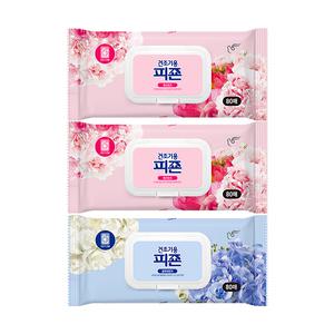 건조기용 피죤 오리지널   핑크로즈, 80매, 2개 + 블루비앙카, 80매, 1개