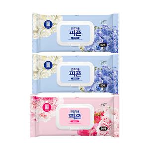 건조기용 피죤 오리지널 블루비앙카,  80매, 2개 + 핑크로즈, 80매, 1개