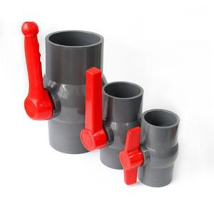 Gogo 그레이 컬러 PVC 볼 밸브 소켓 및 암나사 스위치 워터 파이프 피팅 20/25/32/40mm