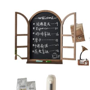 벽메뉴판 아치포스터 원목 장식품 창문형 칠판 액자