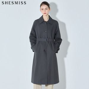 SHESMISS)] 시크한 백 플랩 벨티드 트렌치코트  택가격  458000원)