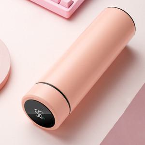 온도표시 텀블러 500ML 유광핑크 선물 보온병 보냉