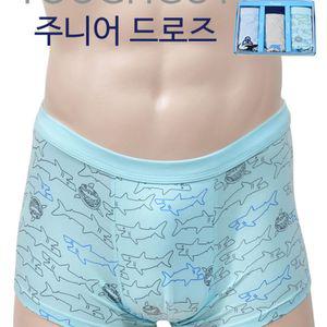 깜찍한 캐릭터 디자인 쾌적한 착용감의 주니어 남드로즈 3매입주니어사각