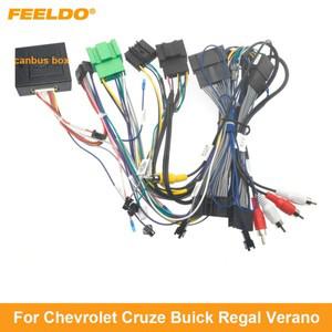 FEELDO 자동차 오디오 Chevrolet Cruze Buick Regal Verano 배선 하네스 용 Canbus 박스가있는 16PIN 안드