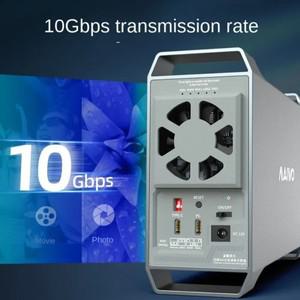 MAIWO 외장형 하드 드라이브 인클로저, 10Gbps 듀얼 베이, 2.5 HDD용 지능형 온도 제어, 4 RAID 포함,