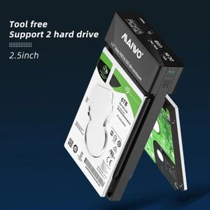 MAIWO 2.5 HDD SSD 케이스 SATA-USB 3.0 어댑터 PC 4개의 RAID 모드가 있는 디스크 외장형 하드 드라이브