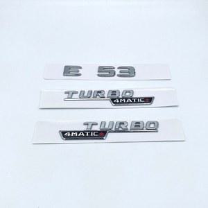 호환 3D 벤츠 TURBO AMG 4matic, 엠블럼, 글자, 광택 메르세데스 ABS 스티커 W212, E53 블랙 자동차 W213 트렁크용