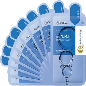 메디힐 Mediheal 앰플 마스크 10P 수분 보급 빛나는 각질 케어 거친 건조 더 N.M.F