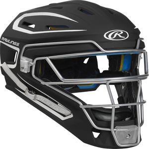 Rawlings 마하 시리즈 야구 포수 헬멧 IMPAX 패드 흑백 주니어 키즈