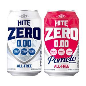 성인용맥주맛탄산음료 하이트진로 하이트제로 12개 + 포멜로 12개 2종혼합 350ml 24개
