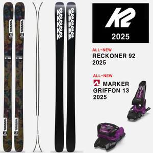 2425시즌 케이투 올마운틴 프리스타일 프리라이드 스키 K2 SKI RecKoner 92+GRIFFON 13 BK/PURPLE