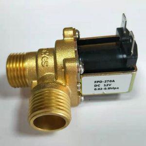 황동 전기 솔레노이드 밸브 DC 12V DN15 G1/2 일반적으로 닫히는 물 입구 스위치 (필터 포함)