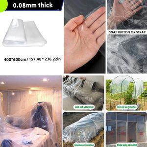 1pc 초대형 헤비 듀티 폴리에틸렌 플라스틱 시트  0.8mm 두께의 방수 커버 먼지 방지 가구 보호자로 소파
