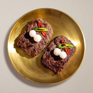 [한우직판장] 한우 숯불 떡갈비 직화 스테이크 600g 냉동 밀키트