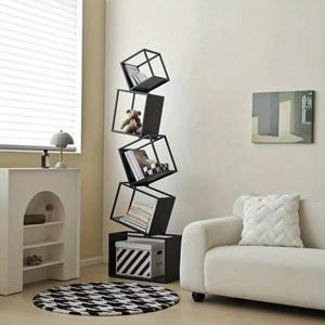 Modern Multi-Layer 코너 Bookshelf Vertical Iron Book케이스 for 오피스 스토리지 Shaped Book Rack