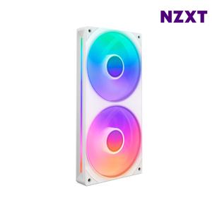 NZXT F240 RGB CORE 화이트 싱글프레임 케이스 라디에이터 쿨러 240mm (120mm x 2)