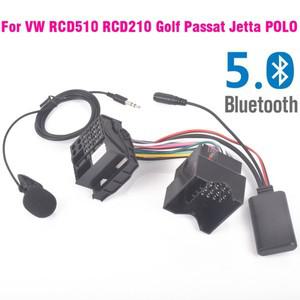 VW RCD510 골프 Passat Jetta POLO 라디오 하네스 플러그 마이크 핸즈프리 블루투스 5.0 AUX 어댑터
