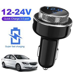 USB 차량용 충전기 FM 송신기 블루투스 호환 5.0 QC3.0 빠른 핸즈프리 무선 키트 자동 라디오 변조기