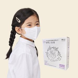 [보리보리/아이다움]아이다움 KF94 컬러 마스크 화이트 10매 새부리형 초소형 소형 초등생 개별포장 국산