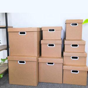 키밍 무드 크라프트 종이상자 리빙박스 보관함DIY 정리함 손잡이 사무실 인테리어 장식소품 홀더 데스크 다