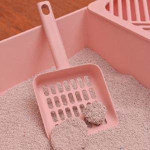 파스텔 고양이 모래삽넓은사이즈 넘김방지 반려묘용품 세트 동물 화장실 배변 보관거치대 위생
