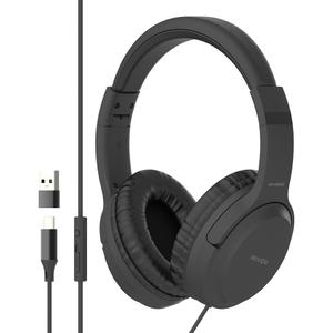 아이리버 IGH-W9000C C타입 유선 헤드셋 USB 헤드폰 멀티 디바이스 컨트롤 볼륨조절 운동 헬스 러닝 접이식