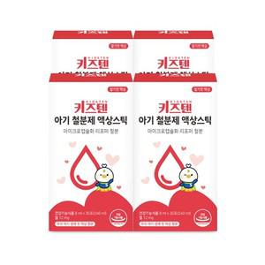 키즈텐 아기 철분제 딸기맛 액상스틱 마이크로캡슐화 리포퍼 철분 8ml x 30포  4박스