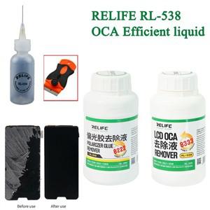 RELIFE RL-538 8222/8333 OCA 효율적인 액체 제거제 터치 스크린 수리 접착제 PCB 청소 Iphone Sumsung