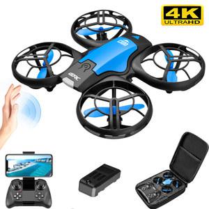 V8 미니 소형 직업 드론 Dron RC 4DRC HD FPV 4k 헬리콥터 카메라 WiFi 1080P 높이 유지 광각