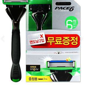 Pace Pace6 다이아몬드하드코팅 6중날 기획세트 기+날 4개입 윤활밴드 인체공학적 올리브 오픈카트리지 면