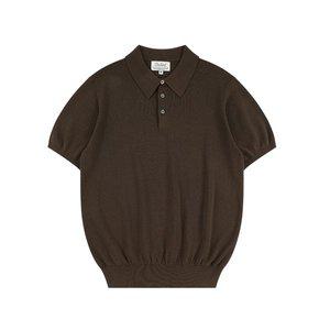 [벨리프]Essential Comfort Short Sleeve Polo Knit (Brown)